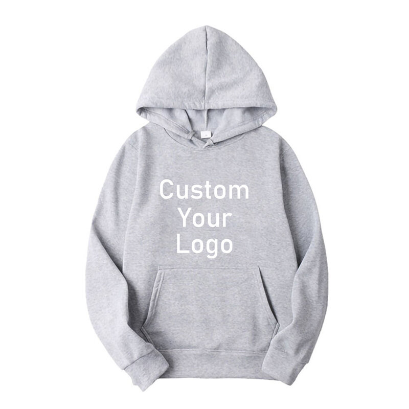 Sua própria marca de design logotipo/imagem personalizado feminino diy hoodies moletom casual roupas com capuz 14 cores solto moda novo 2022
