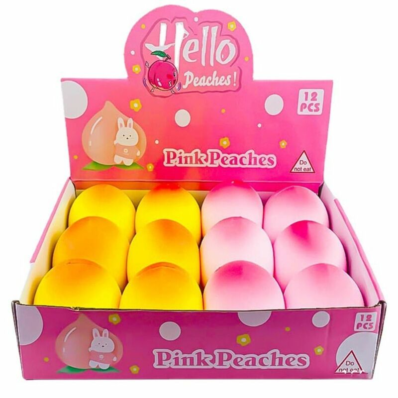 Comodo tocco Peach Squeeze Ball materiale flessibile pesche a rimbalzo lento Pinch Toys Durable Funny Office Worker
