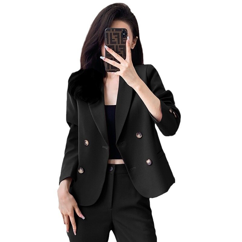 High-Grade Suit Jacket for Women Short Autumn and Winter Small 2023 New Business Clothing Women Elegant Business Suit Suit