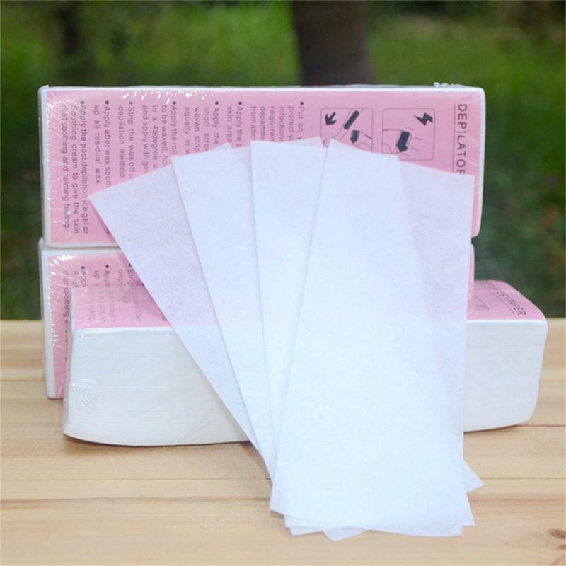 10-Ontharing Waxen Papier Strips Professionele Niet-Geweven Stof Waxen Papier Ontharingsmiddel Beenharen Verwijderen Schoonheid Tool