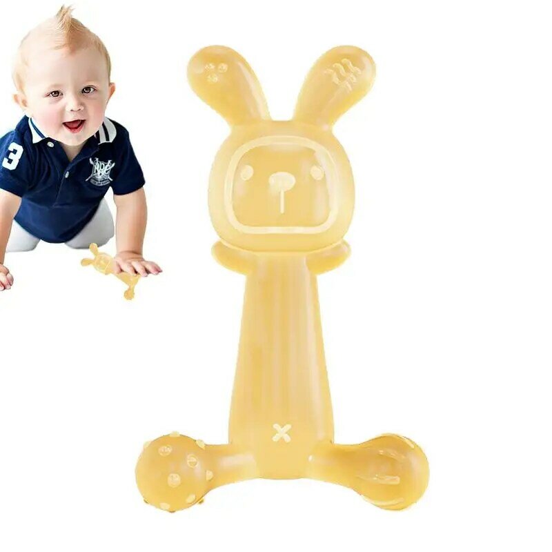 Детское искусственное животное, Искусственный Кролик, силиконовые детские игрушки для прорезывания зубов, облегчающие дискомфорт при прорезывании зубов