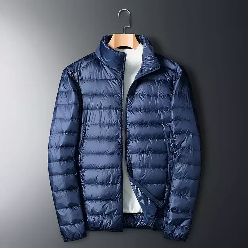 남성용 초경량 화이트 덕 다운 재킷, 방수, 캐주얼, 휴대용, 야외, 경량 패딩, 남성 코트, 가을, 겨울
