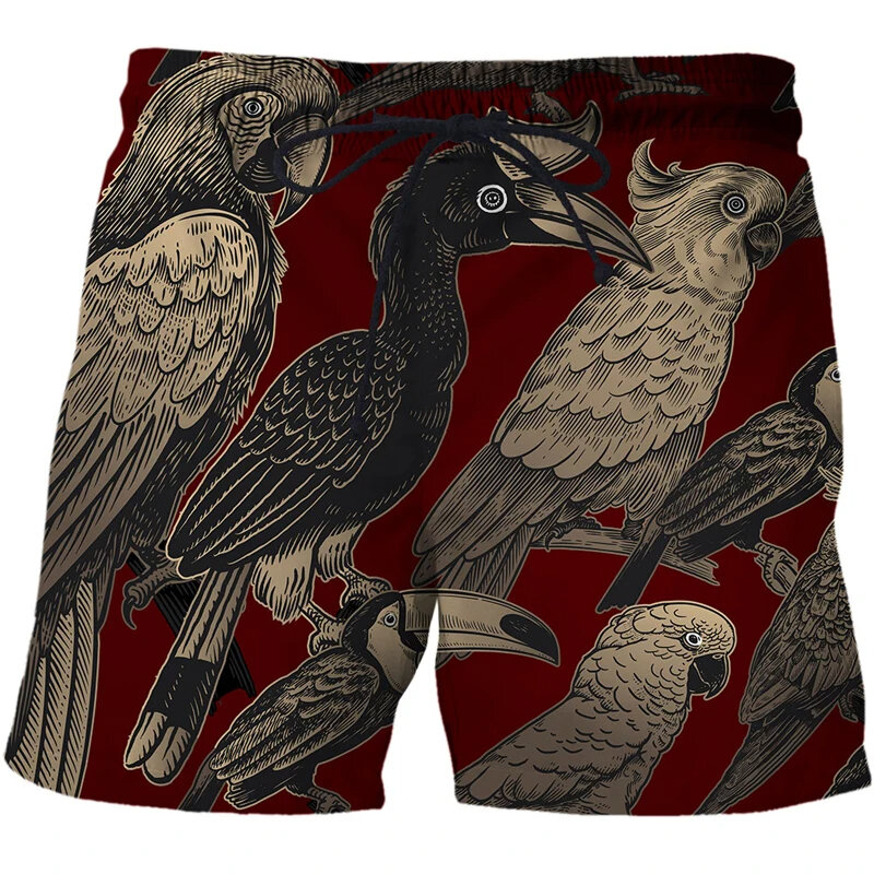 Pantalones cortos de playa hawaianos con estampado 3D de flujo de serpiente Animel Vintage para hombre, ropa deportiva de ocio, bañadores de secado rápido, pantalones cortos Harajuku