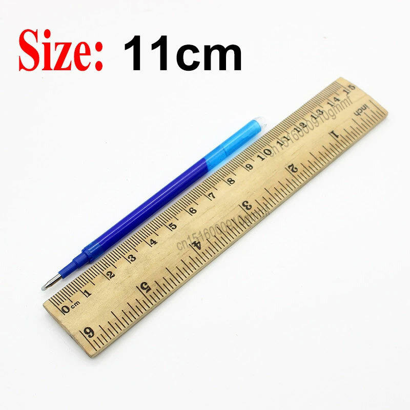 Batang isi ulang pena Gel, ujung 0.7mm 0.5mm dapat dihapus, aksesori alat tulis kantor sekolah warna biru merah 8 warna isi ulang