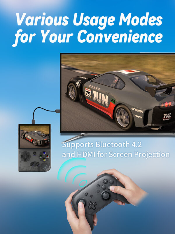 Anbernic-consola de juegos portátil RG35XX PLUS, pantalla IPS de 3,5 pulgadas, salida HDMI, Streaming, Retro, portátil, reproductor de videojuegos, regalos