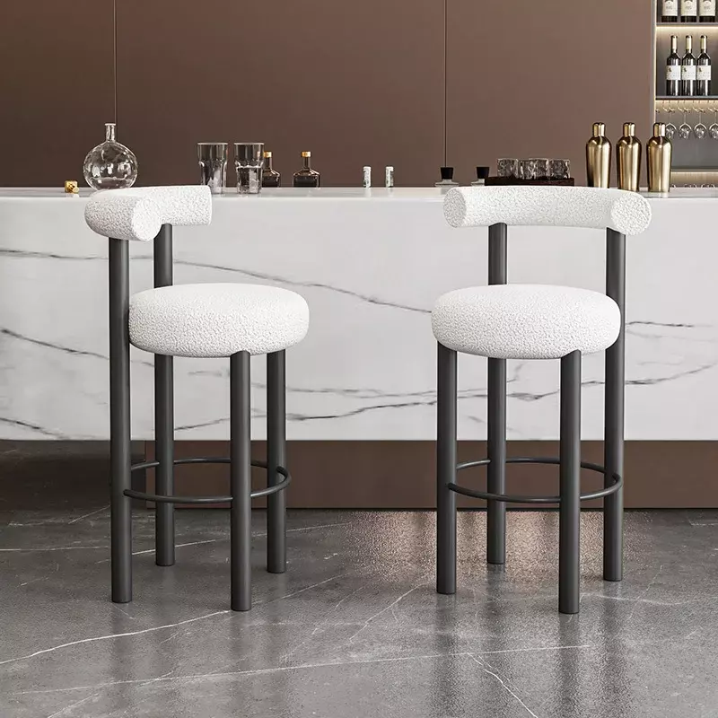 Кухонный остров, роскошный барный стул, современный скандинавский барный стул, минималистичный барный стул, дизайнерская домашняя мебель