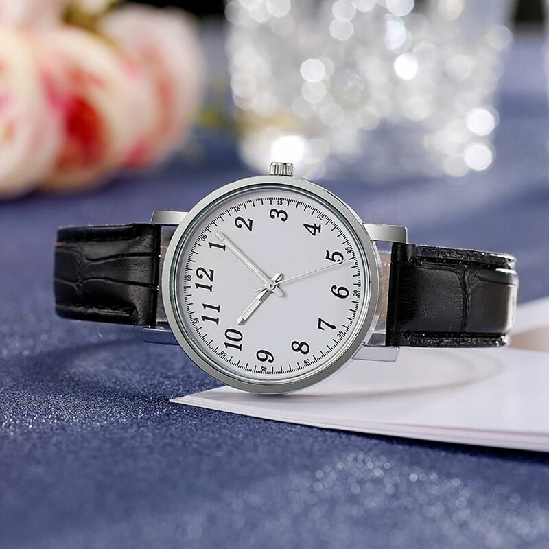 Quarzuhren Geburtstags geschenke einfache Armbanduhren Valentinstag Geschenke Paar Uhren Pu Lederband Quarz Armbanduhren