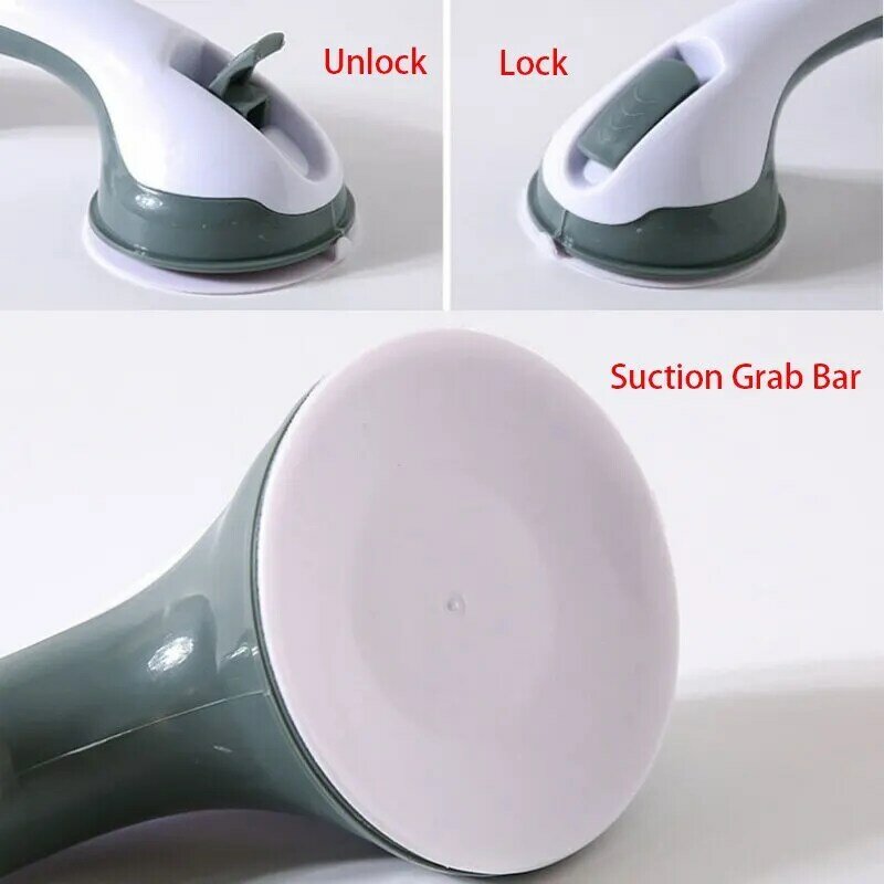 1PC Safety Helping Handle Anti Slip Support Toilet Bathroom Safe Grab Bar Vacuum Sucker Handrail Household Suction Cup Bath Rail