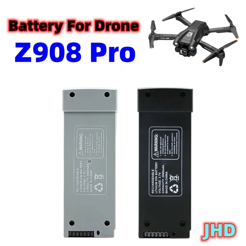 JHD 오리지널 Z908 PRO 드론 배터리, 전문가용 4K RC 드론 부품, 3.7V 2000Mah 배터리