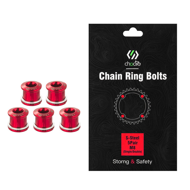 Chooee Bicycle Chainring Screw Double/Single MTB Road Bike Crankset Chain Ring Bolts 5pcs