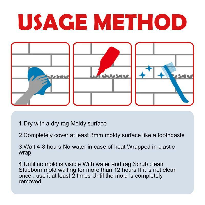Washing Machine Mold Remover 5.07oz Bathroom Tile Mold Remover Multifunction Household Washer Mold Cleaning Agent For Gasket
