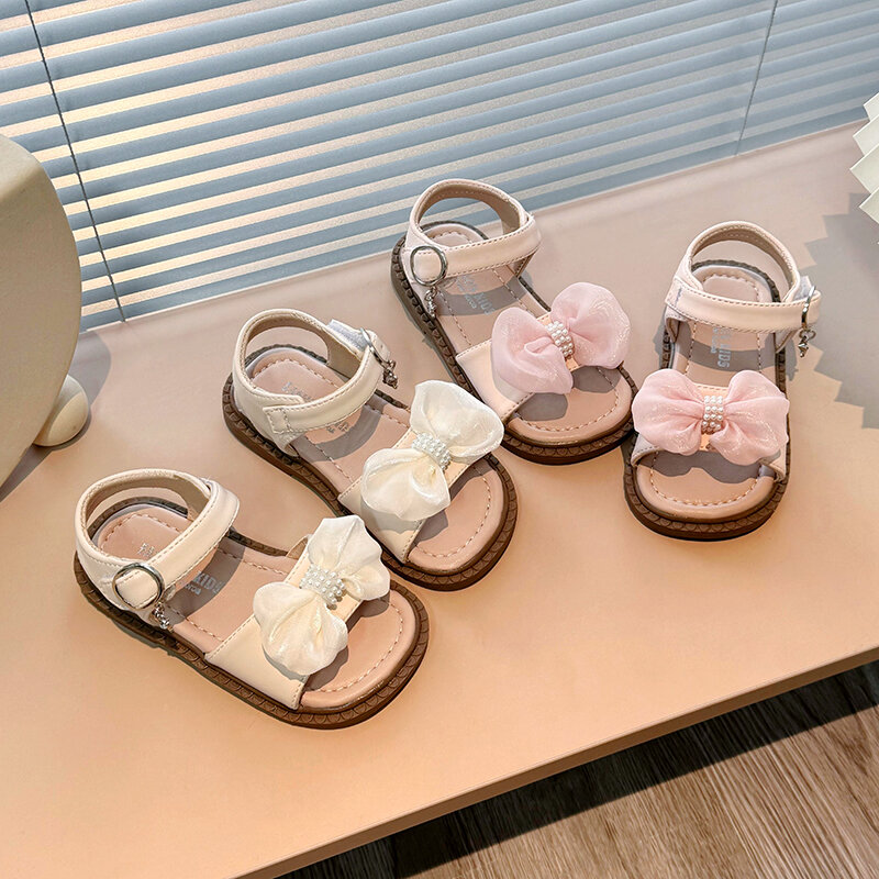 Милые летние детские ботинки в виде бабочек, сандалии для девочек, летняя детская пляжная обувь принцессы для маленьких девочек