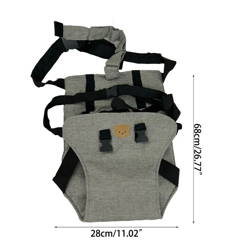 77HD спинка детского стульчика с вышивкой мультяшного медведя, детский ремень безопасности, ремень безопасности для детского для