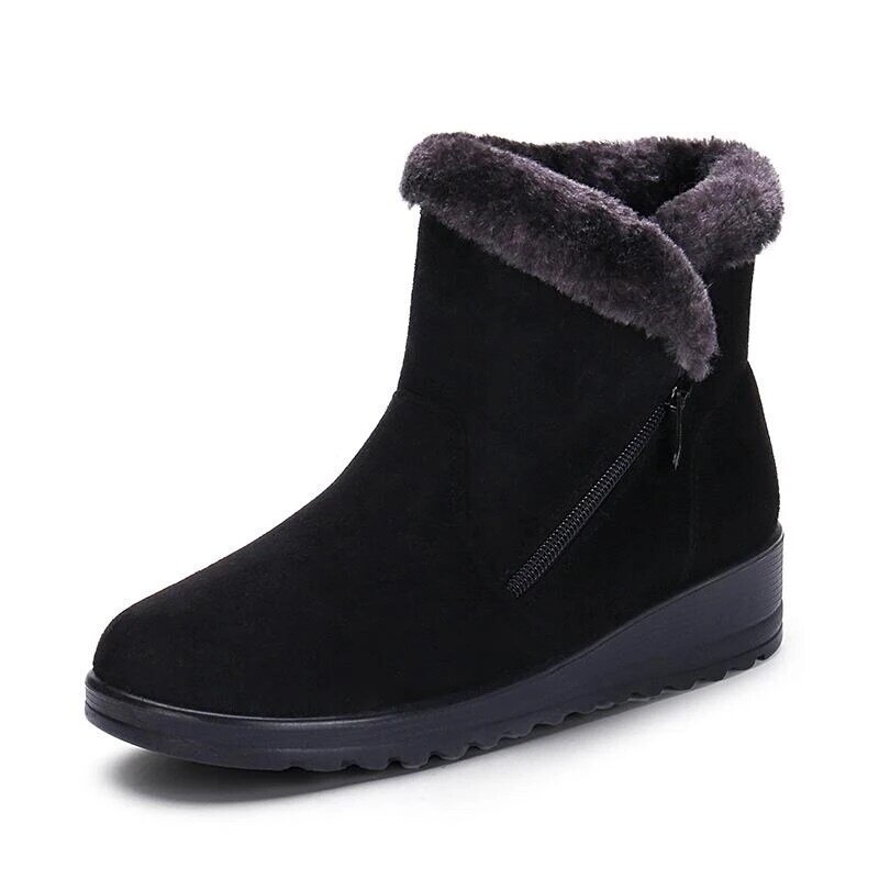 Buty damskie śnieg futerkowe buty dla kobiet zamek platformy damskie buty nowe wodoodporne botki modne buty zimowe Botas Mujer