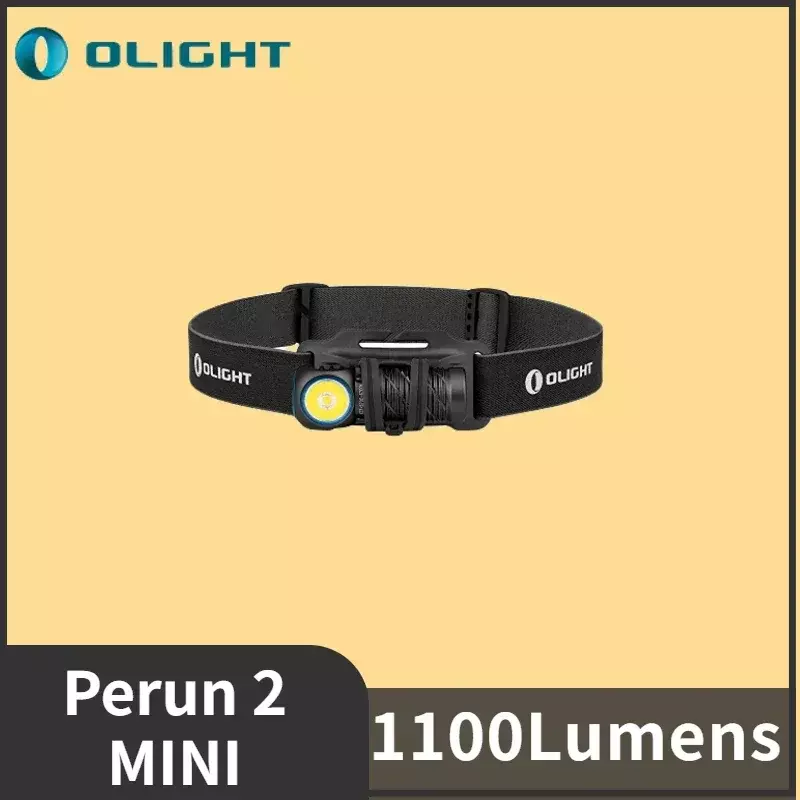 Olight-Perun 2 미니 LED 충전식 전조등, 1100 루멘, 직각 조명