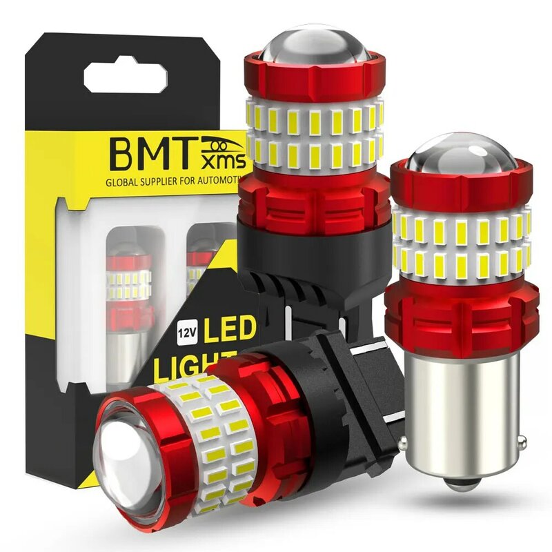 Bombilla LED Canbus para coche, lámpara de señal de giro trasera de freno inverso, P21W, P21/5W, W21/5W, T20, 7443, T25, 3157, 1156, BA15S, 1157, BAY15D, 2 uds.