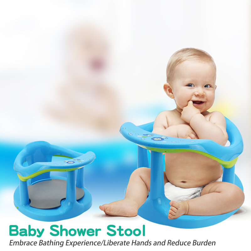 Asiento de bañera con ventosa para bebé, Alfombrilla de seguridad antideslizante para el cuidado del bebé, juguete de lavado