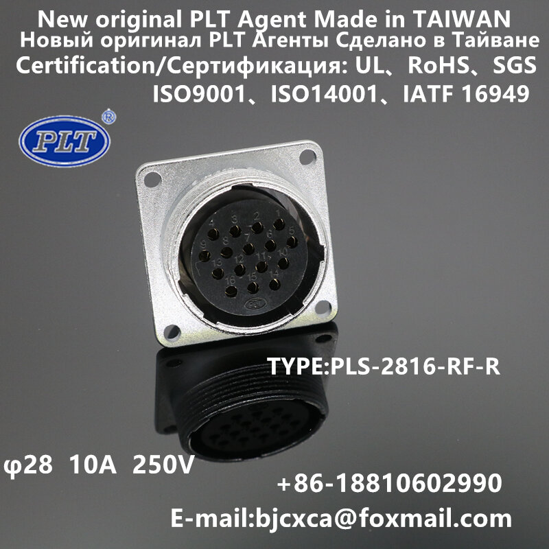 PLS-2816-RF + PM PLS-2816-RF-R PLS-2816-PM X-R PLT APEX Globale Agenten M28 16pins Luftfahrt-stecker NewOriginal RoHS UL TAIWAN