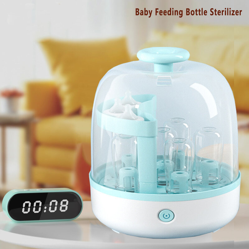 Botol pemberi makan bayi, alat sterilisasi uap elektrik dengan kontrol mati daya otomatis Bpa gratis Esterilizador De Biberones