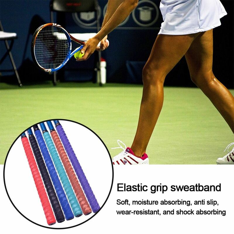 그라데이션 다채로운 낚싯대 스웨트밴드, 미끄럼 방지, 두꺼운 라켓 그립 테이프, 낚싯대 벨트, 테니스 라켓