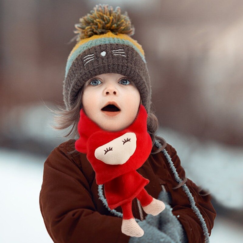 Mädchen Jungen Winters chal im Freien gestrickt warmen Hals Kragen Schals Cartoon Baby niedlichen Wolke Halstuch für Kinder warm halten