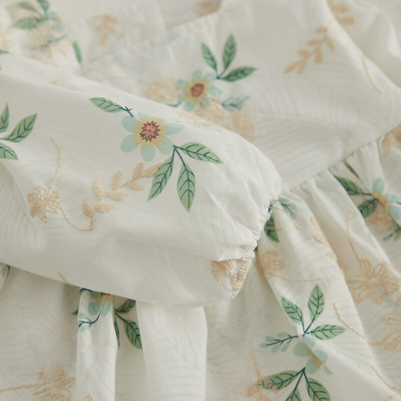 VISgogo-manga comprida quadrada pescoço floral impressão macacão para bebês meninas, roupas casuais bonitos, primavera, outono, 0-24m