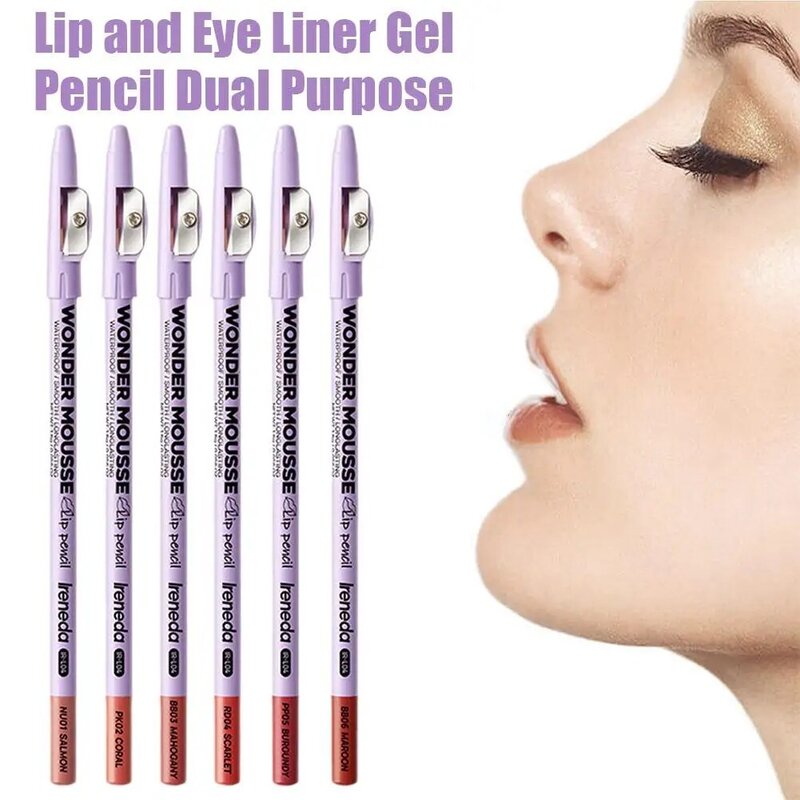 6Colors Lip Liner Matte Waterproof Professional Charming Cosmetic Tool Lips Contour Lipstick Makeup Moisturizing R6T5
