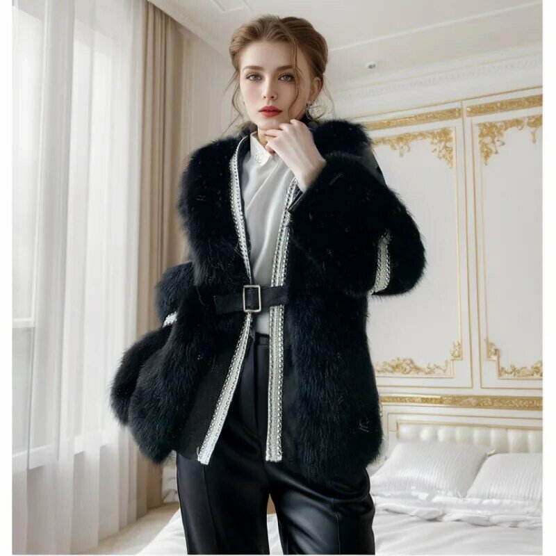 Новинка зимнее пальто из искусственного лисьего меха женский меховой цельный меховой Топ Модный тренд в европейском и американском стиле