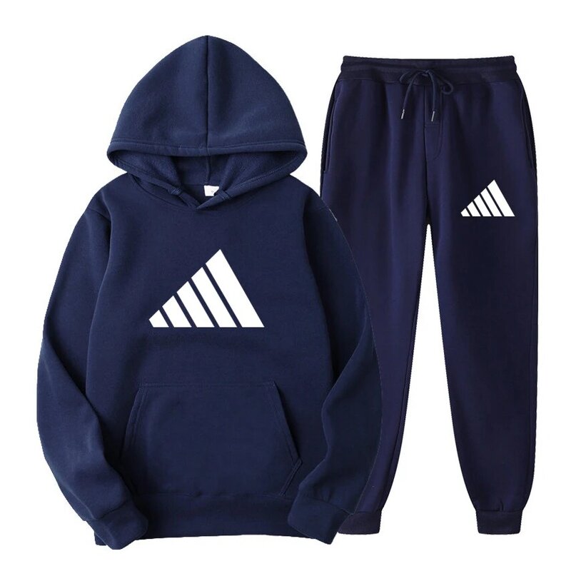 New Fashion Mens Clothing Pullovers Sweatshirt Sets Men Tracksuits Hoodie Two Pcs + Pants Sports Shirts Fall Winter Track suit