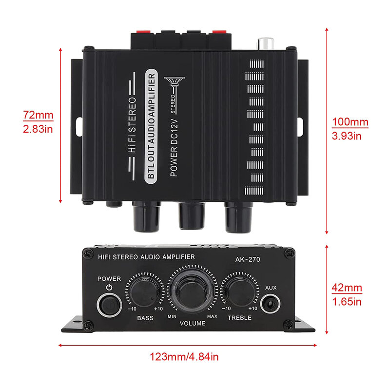 Amplificatore di potenza Audio Karaoke amplificatore Home Theater amplificatore di classe D a 2 canali ingresso USB/SD AUX