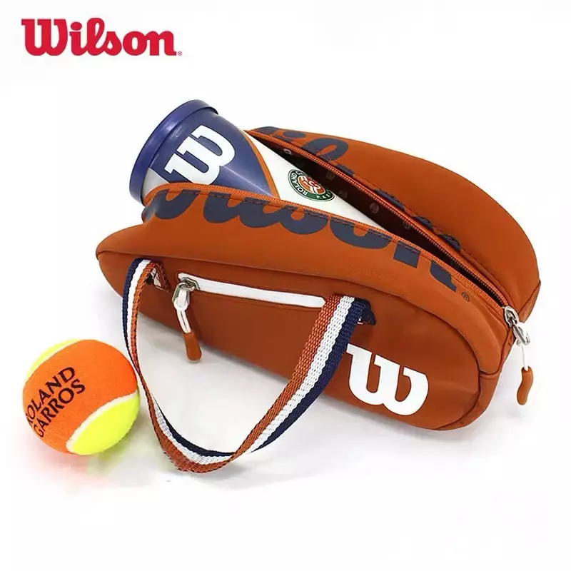 Wilson-Bolso de mano pequeño de cuero PU, bolsa de accesorios de tenis Super Tour, Roland Garros, Mini bolsa de viaje, raqueta deportiva