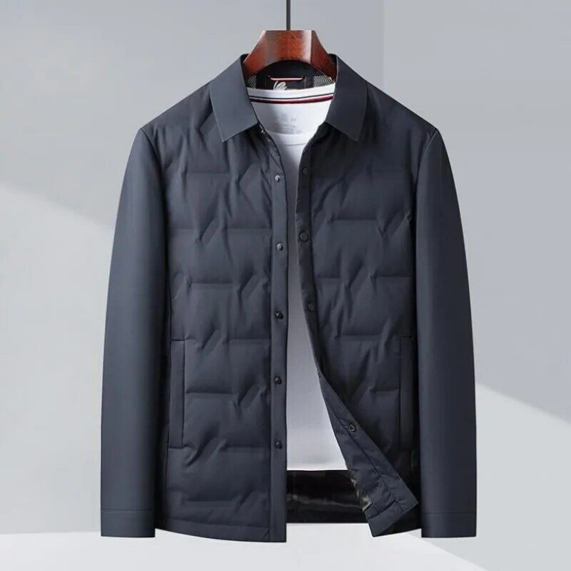 New Men Down Parkas White duck down Jackets with Thickened Design Casual Stylish Lapel Neck Lightweight -Autumn & Winter Parkas