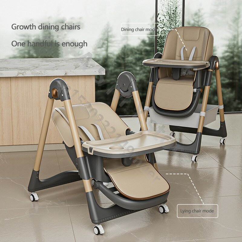 Raised baby dining chair, children's multifunctional foldable dining chair, convenient baby eating dining chair, baby recliner