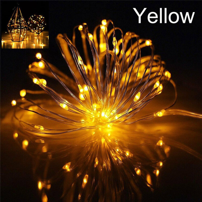 Small Micro 20-100 LED Fairy Lights String Battery Copper Sliver Wire Xmas Party