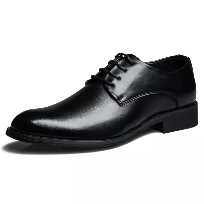 Zapatos de cuero para hombre, calzado informal puntiagudo, estilo británico juvenil, para boda y negocios, novedad de primavera 2024