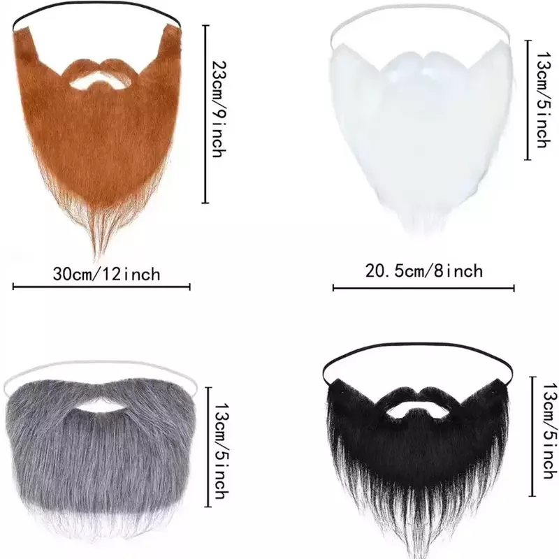 1PC Unisex Fancy Fake Beard Halloween Costume Party Facial Hair Moustache Wig Funny Festival Christmas Supplies Prom Props