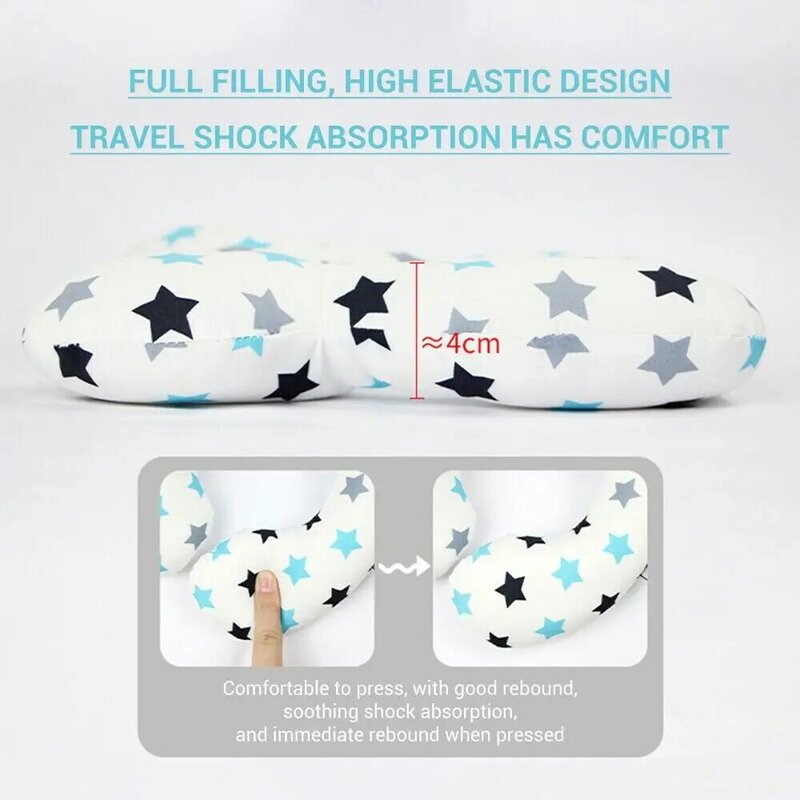 Polyester Fiber Baby Stroller Pillow Travel Neck Support U-shaped Pillow Stroller Accessories Head Protection