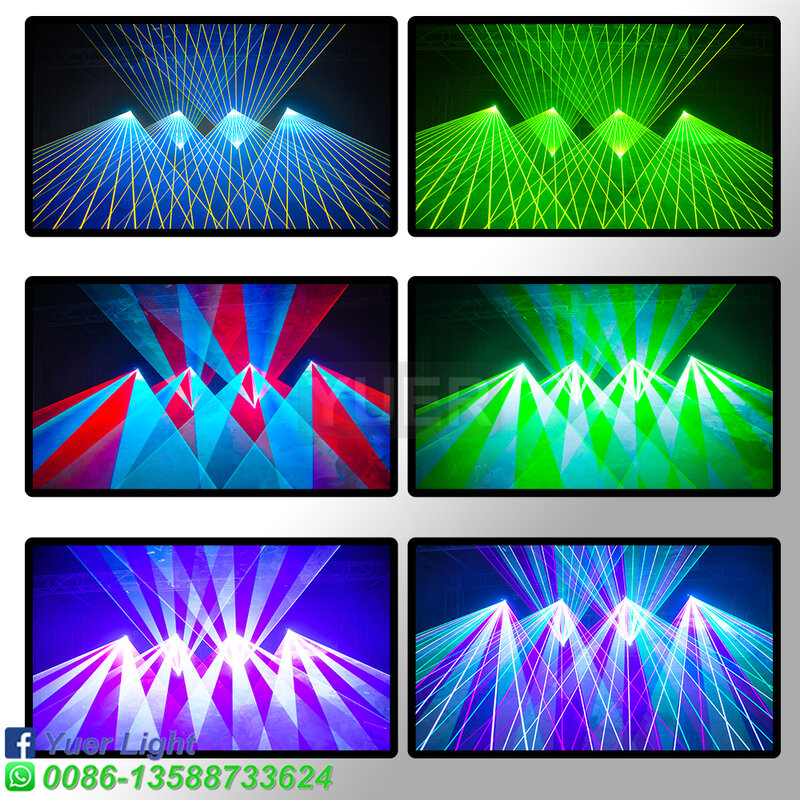 NEW High Power 30W 40Kpps RGB Laser Light Scanning Animation Laser Light Led Party Patterns Laser Projector Flight Case Package