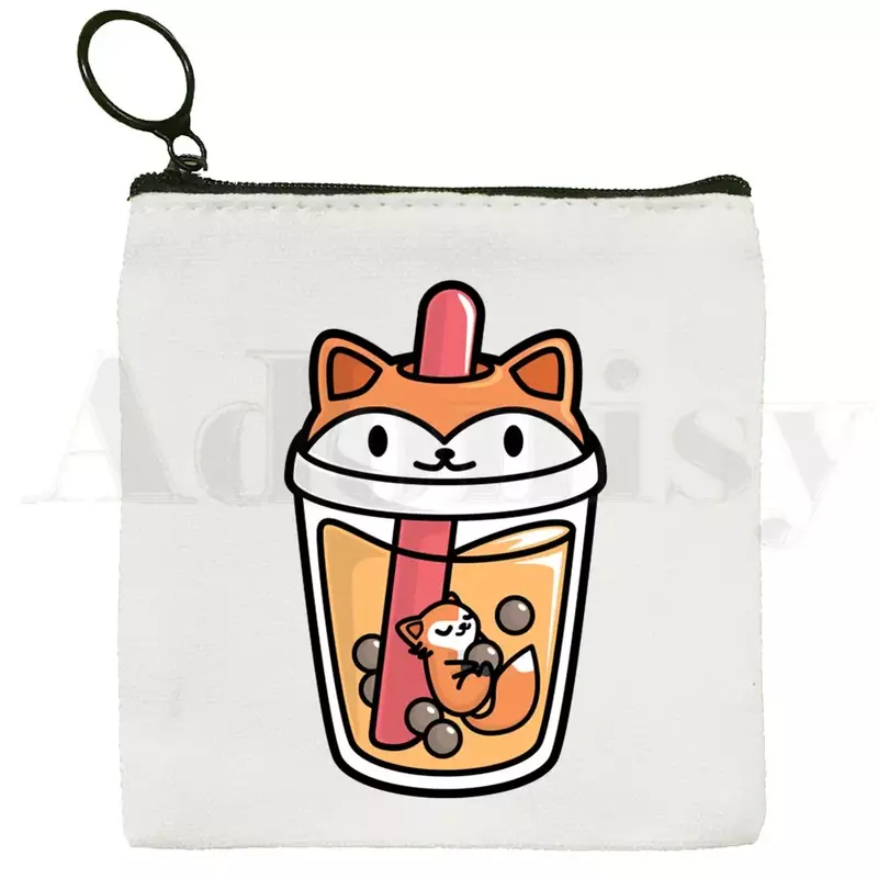Bubble Tea Wallets Coin Pocket Vintage Male Purse Cute Cartoon Fashion Kawaii Function Boy And Girl Wallet with Card Holders