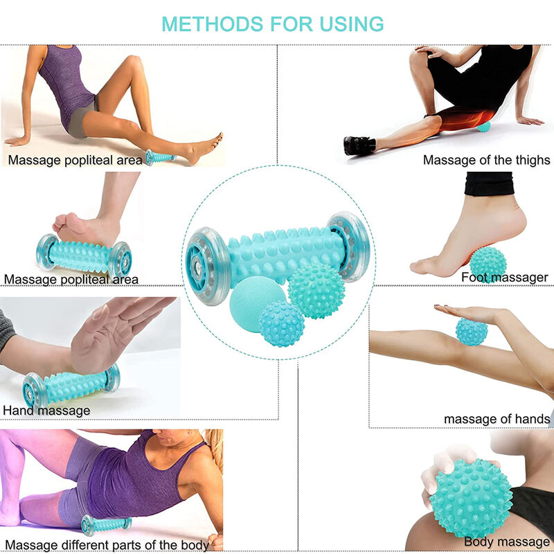 Foot Massage Roller Ball for Plantar Fasciitis,Foot Roller & Spiky Massage Ball,Foot Arch Pain Relief,Deep Trigger Point Therapy