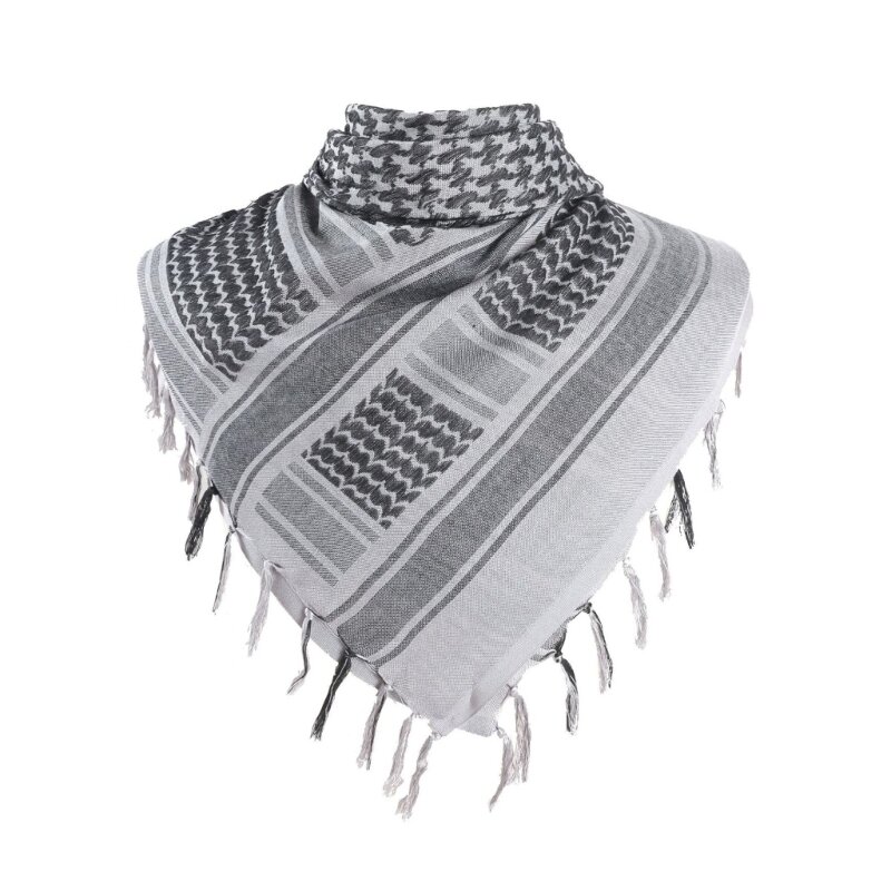 Cachecol árabe shemagh respirável, lenço cabeça árabe à prova cachecol pescoço no deserto D46A
