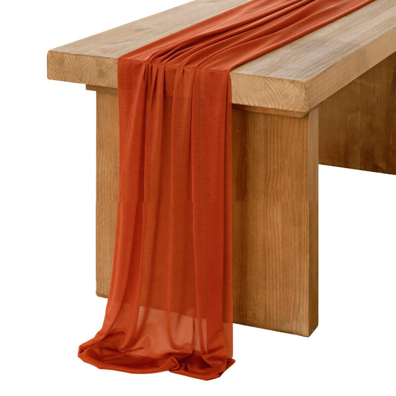 ผ้าปูโต๊ะสีชมพูผ้าชิฟฟ่อนแบบกึ่งโปร่งตกแต่งเค้กงานเลี้ยงงานแต่งงานแนววินเทจ