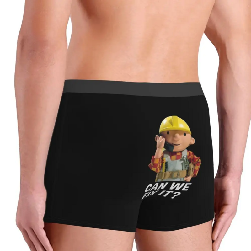 Men Bob The Builder Can We Fix It Underwear Hot Boxer Briefs Shorts Panties Homme Soft Underpants