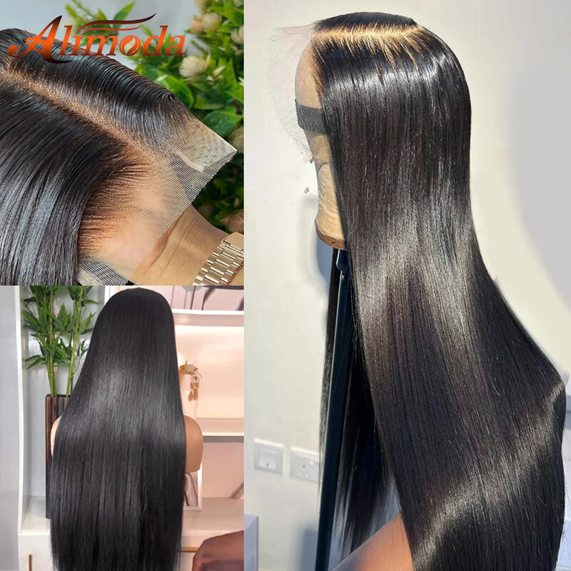 Perucas de cabelo humano em linha reta para mulheres, perucas dianteiras do laço Glueless HD Lace Encerramento peruca 360 Lace Frontal 5x5, 13x6, 13x4