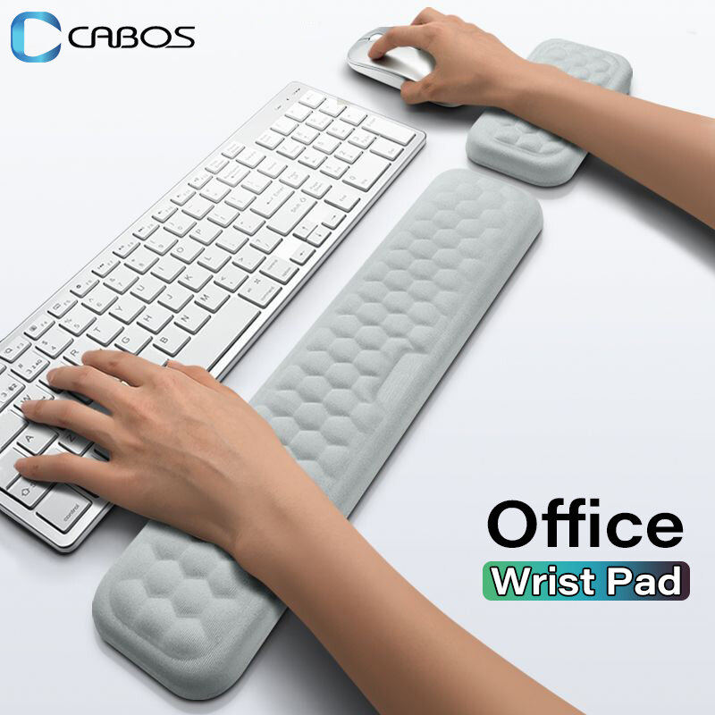 Reposamuñecas ergonómico para teclado y ratón, protección de escritura para oficina, espuma viscoelástica para relajarse, alfombrilla de escritorio para ordenador portátil