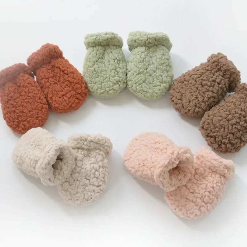 1 paio di guanti invernali per neonati caldi guanti serie stile europeo per neonato neonato ragazza autunno guanto di lana Costume di capodanno