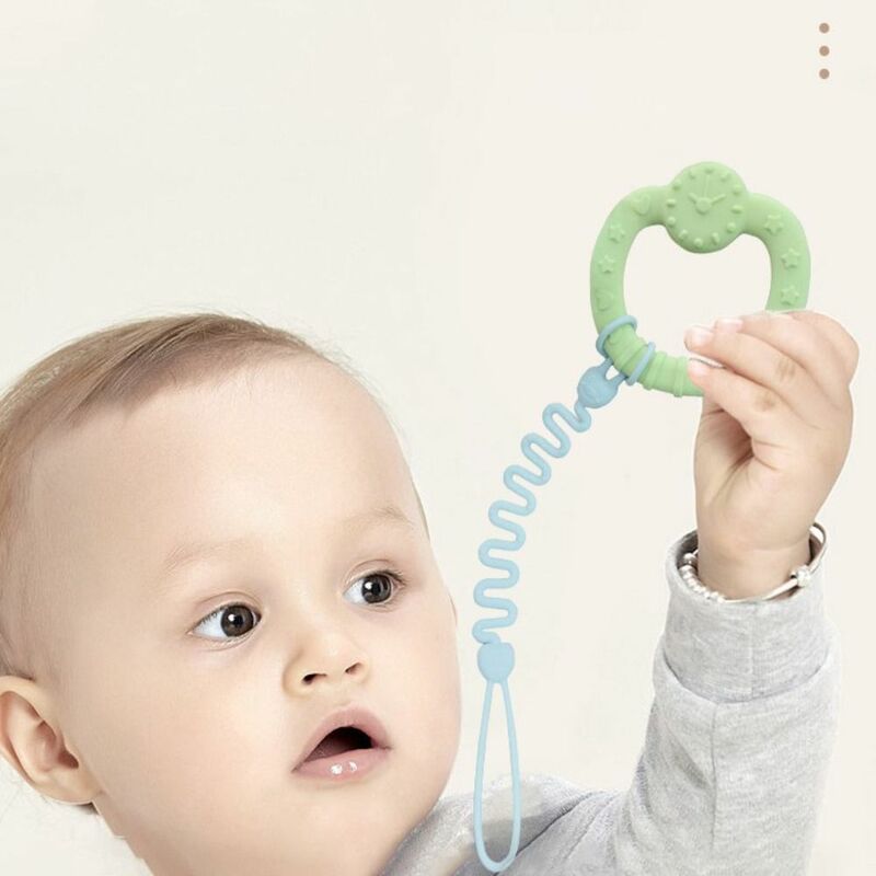 Clip para chupete de bebé sin BPA, accesorios de silicona para bebé, cadena anticaída, cadenas para chupete