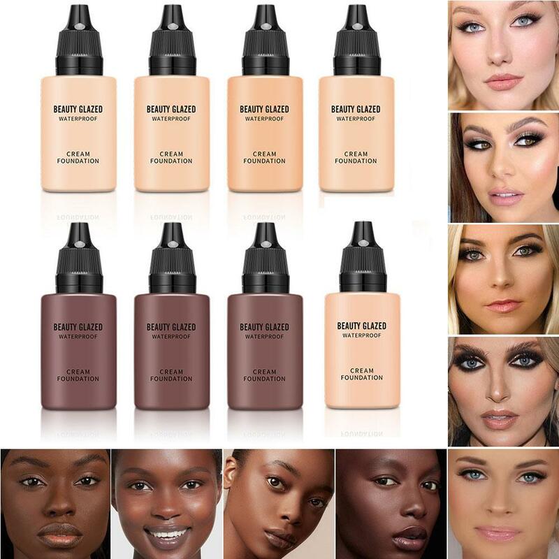 Matte Liquid Foundation Cream Smooth Long Wear Oil-Control Face Foundation Full Coverage Concealer Waterproof Contour Makeup