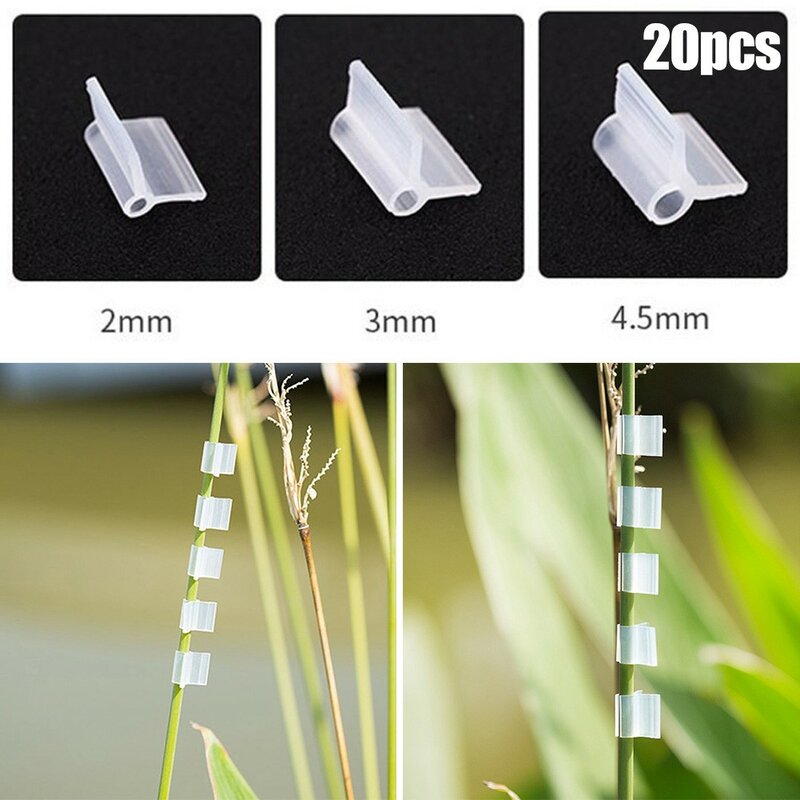 Anti-rain Fixing Grafted Vines 20Pcs Agriculture Grafting Clips Flower Plant Vine Branches Clip PP PLASTIC Re-use 2mm 3mm