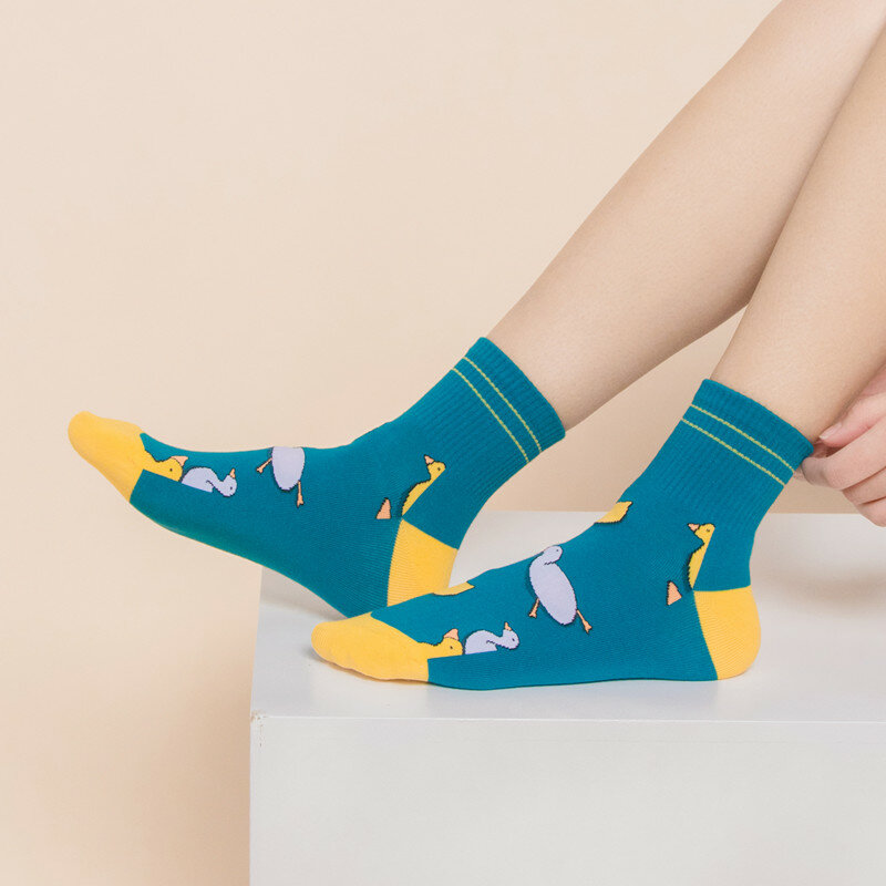 3 paia/scatola calzini da donna confezione regalo di compleanno colorata primavera Kawaii nuova personalità della moda calzini morbidi di Design di alta qualità arte carina